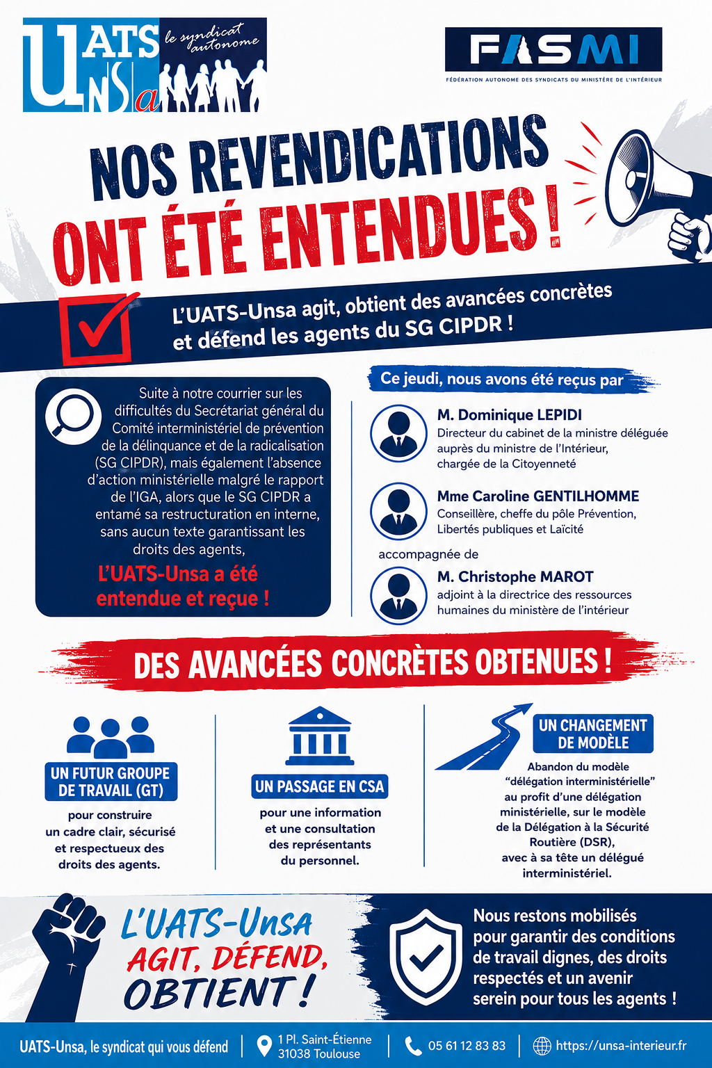 nos revendications entendues